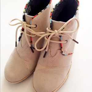TOMS wedge booties